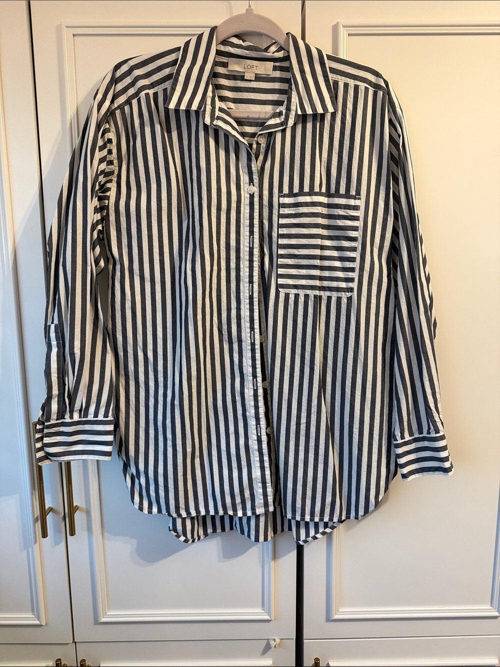 LOFT Stipe Button-Down Shirt